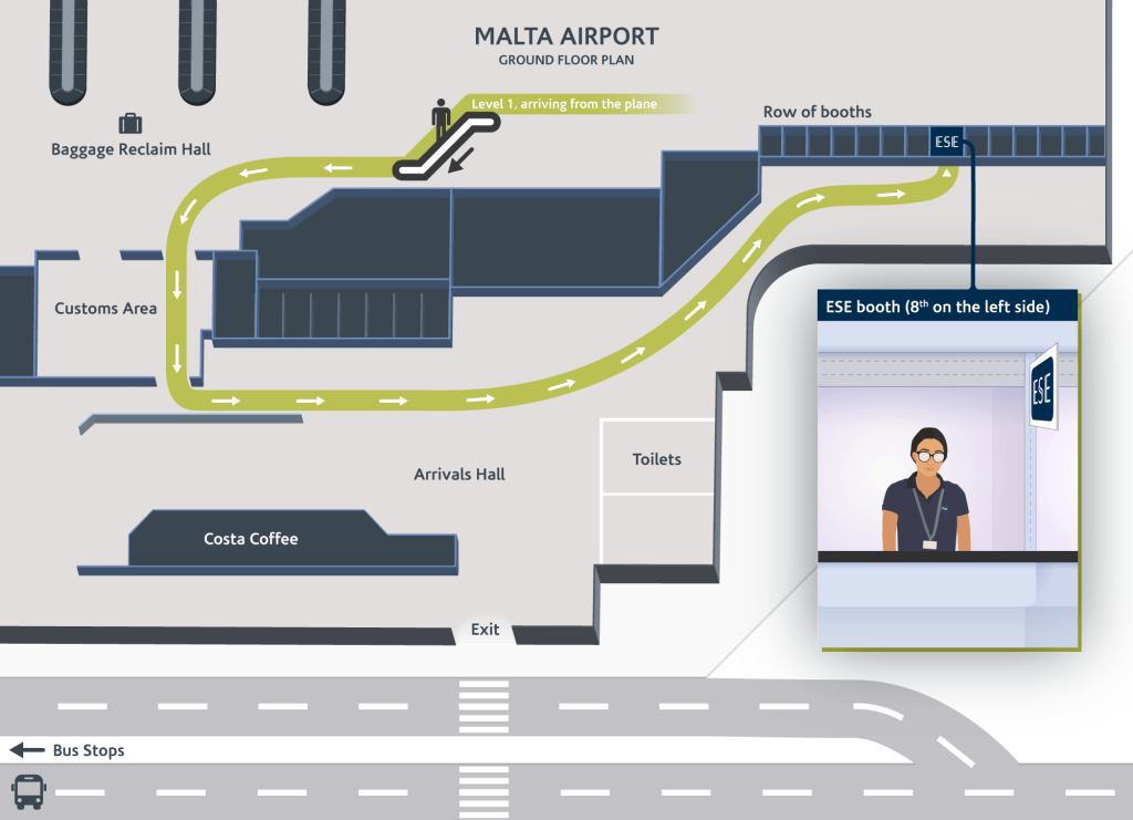 2020 Malta Flughafenplan